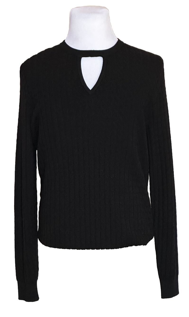 NWT $1250 Fendi Wool Knit Pullover Sweater Black 54 Euro FZX077 Made in Italy